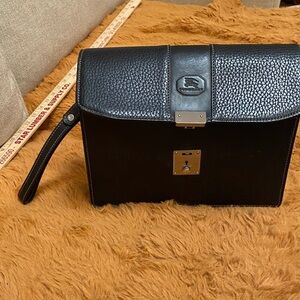 Burberry Black Textured Leather Bag